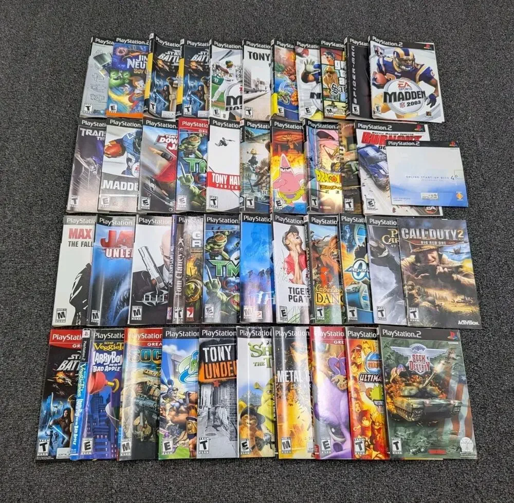 Original Authentic PlayStation 2 Game Manuals Cover Case Artwork Inserts Lot